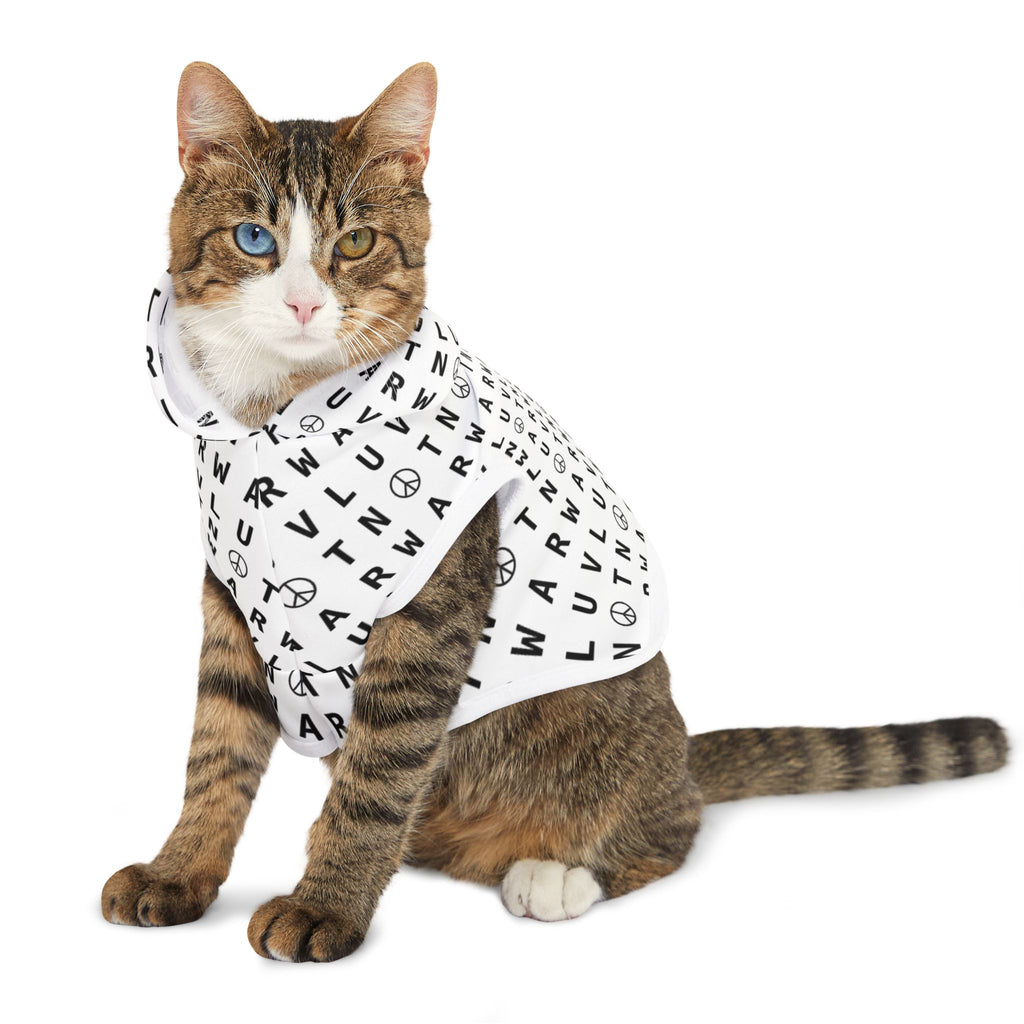 LUV NOT WAR – Peace Symbol Pattern | Pet Hoodie