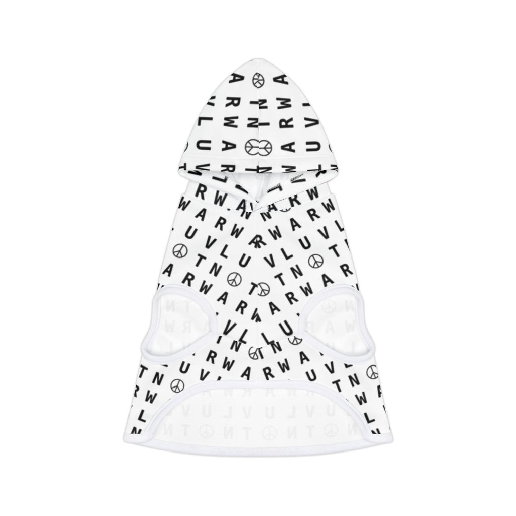 LUV NOT WAR – Peace Symbol Pattern | Pet Hoodie