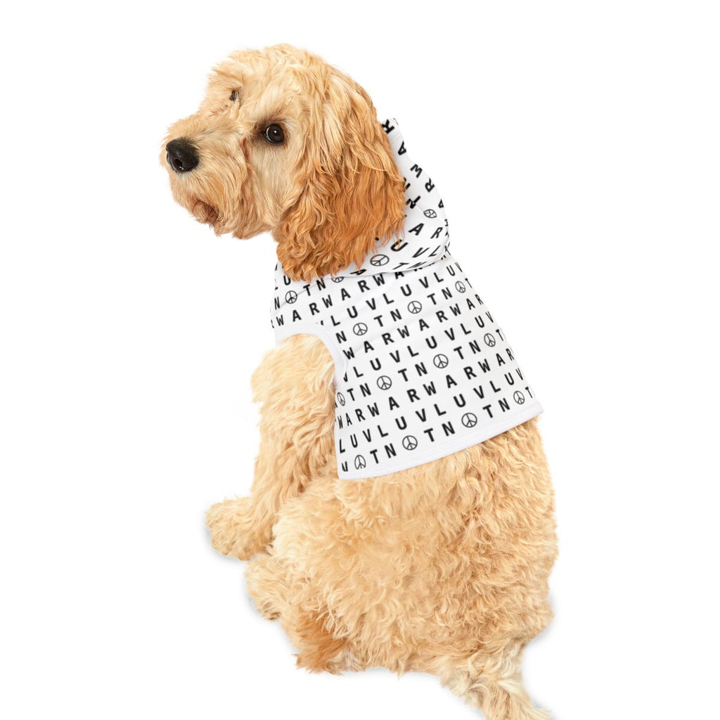 LUV NOT WAR – Peace Symbol Pattern | Pet Hoodie