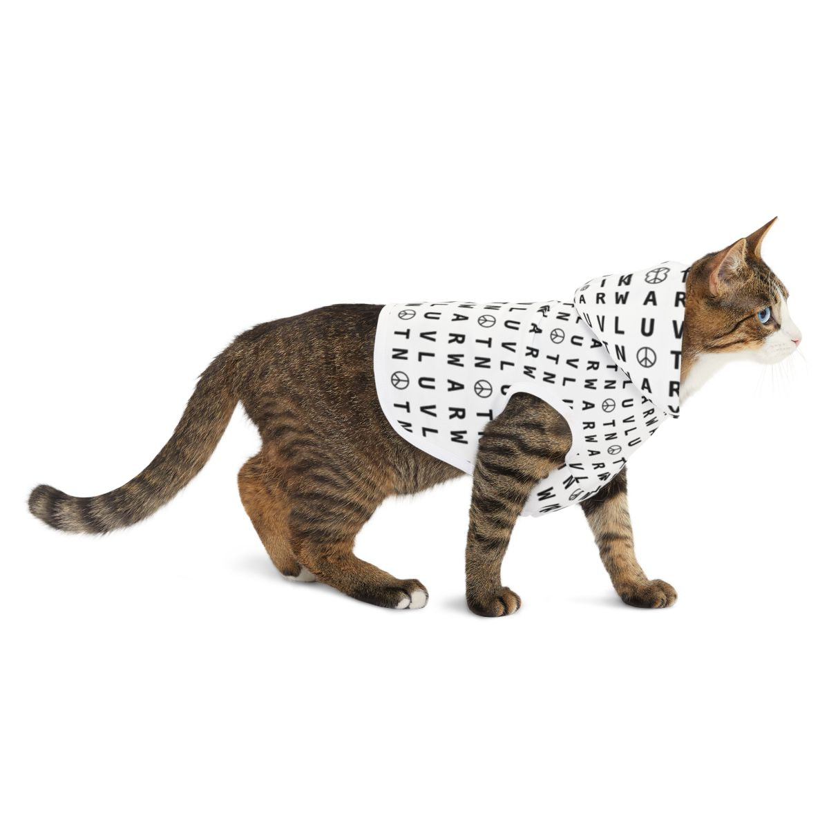 LUV NOT WAR – Peace Symbol Pattern | Pet Hoodie
