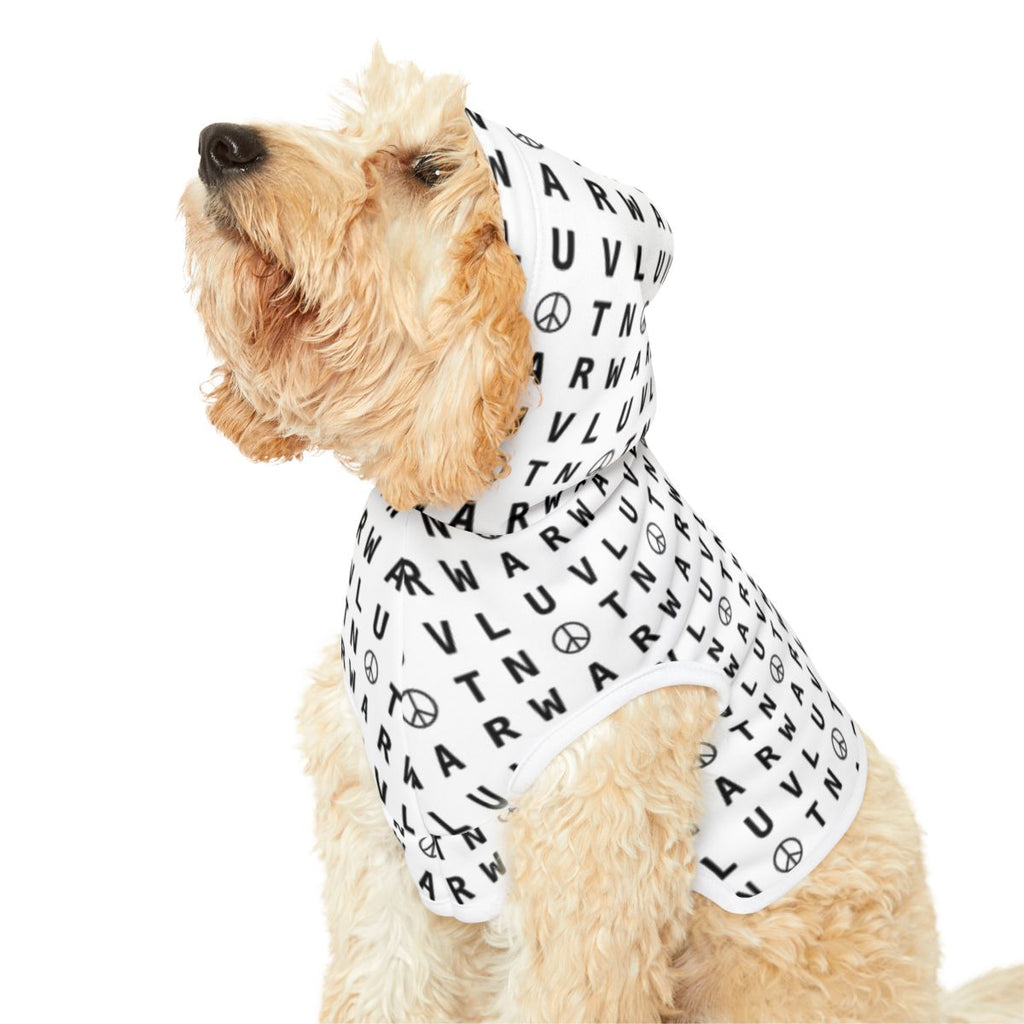 LUV NOT WAR – Peace Symbol Pattern | Pet Hoodie