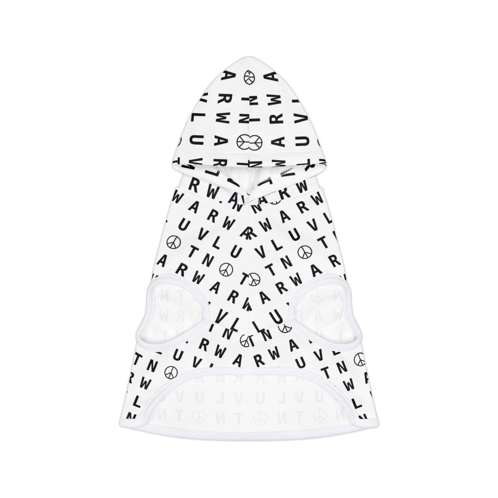LUV NOT WAR – Peace Symbol Pattern | Pet Hoodie