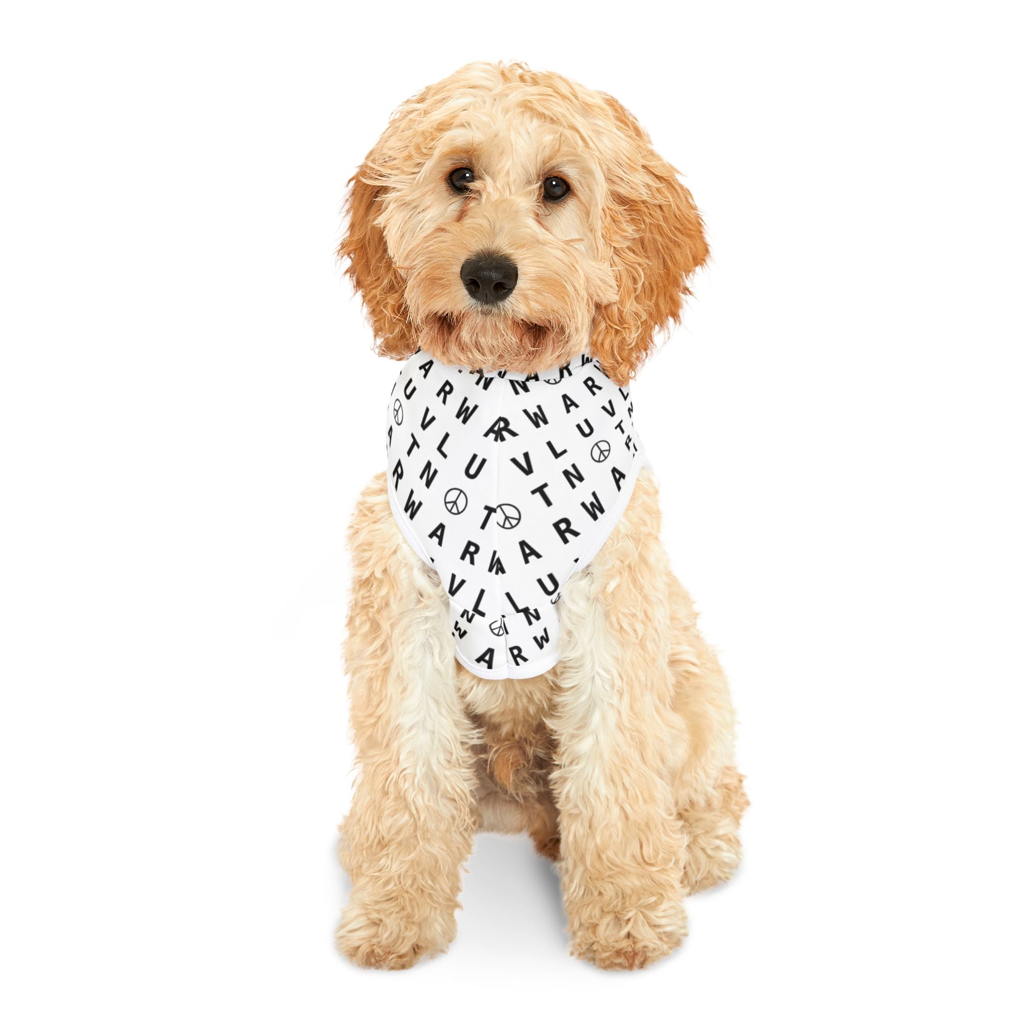 LUV NOT WAR – Peace Symbol Pattern | Pet Hoodie