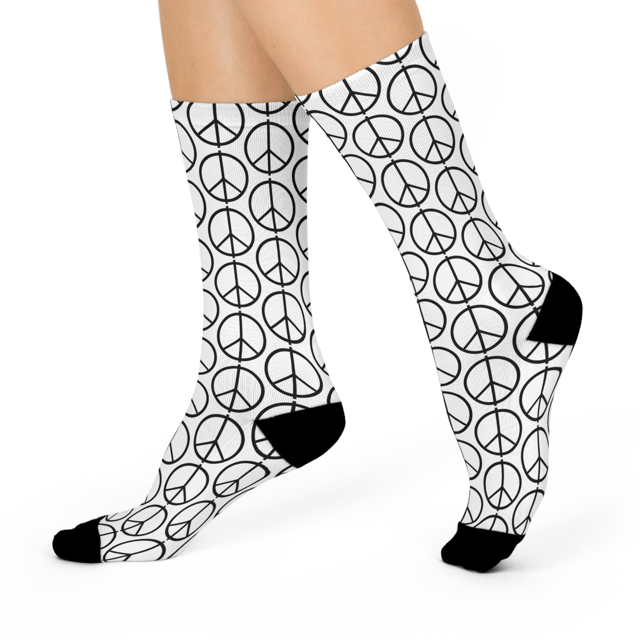 Peace Sign Crew Socks