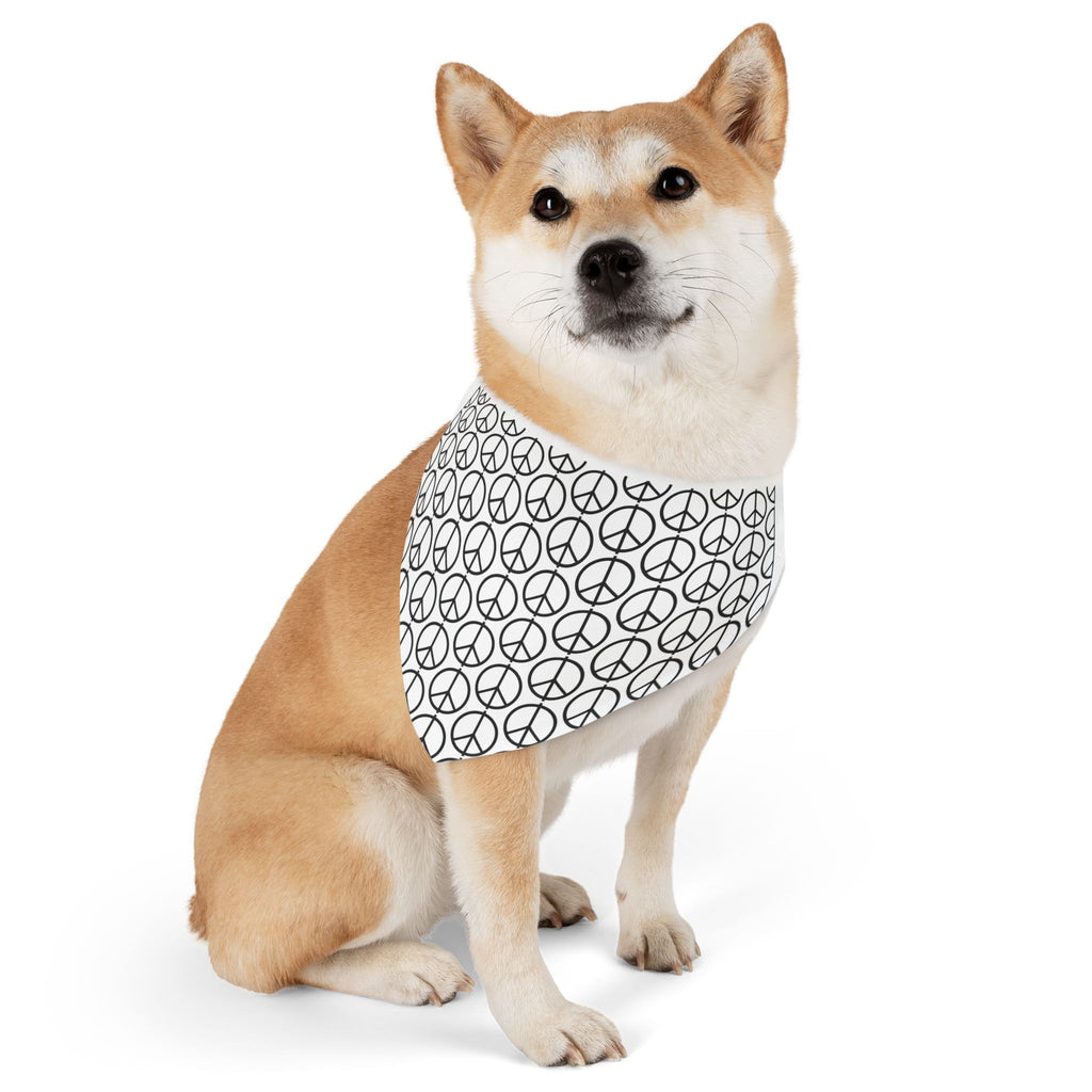 Peace Sign Pet Bandana Collar