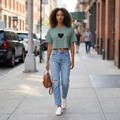 BLACK HEART - Women’s Crop Top