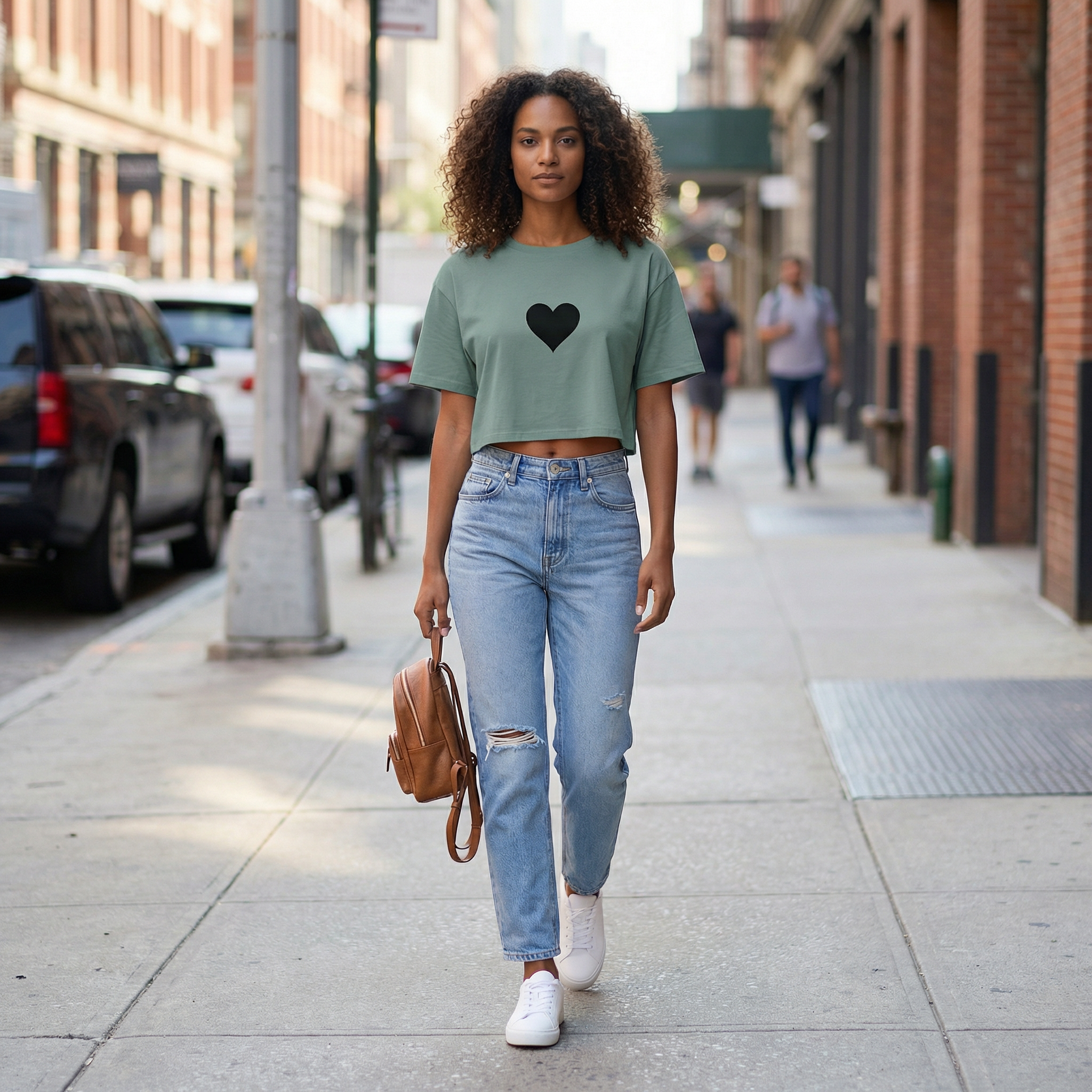 BLACK HEART - Women’s Crop Top