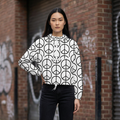PEACE cropped windbreaker