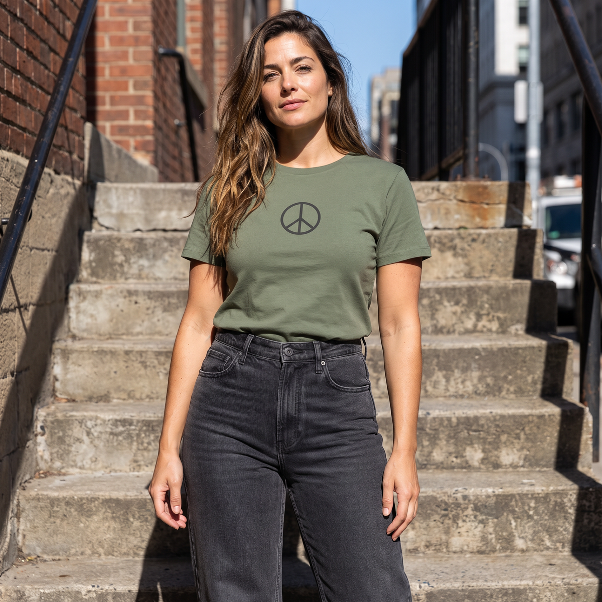 PEACE - High-Waisted T-Shirt