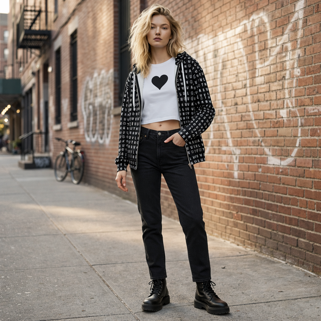 LUV NOT WAR – Unisex Recycled Zip Hoodie