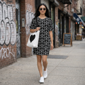 PEACE Black Oversized T-Shirt Dress