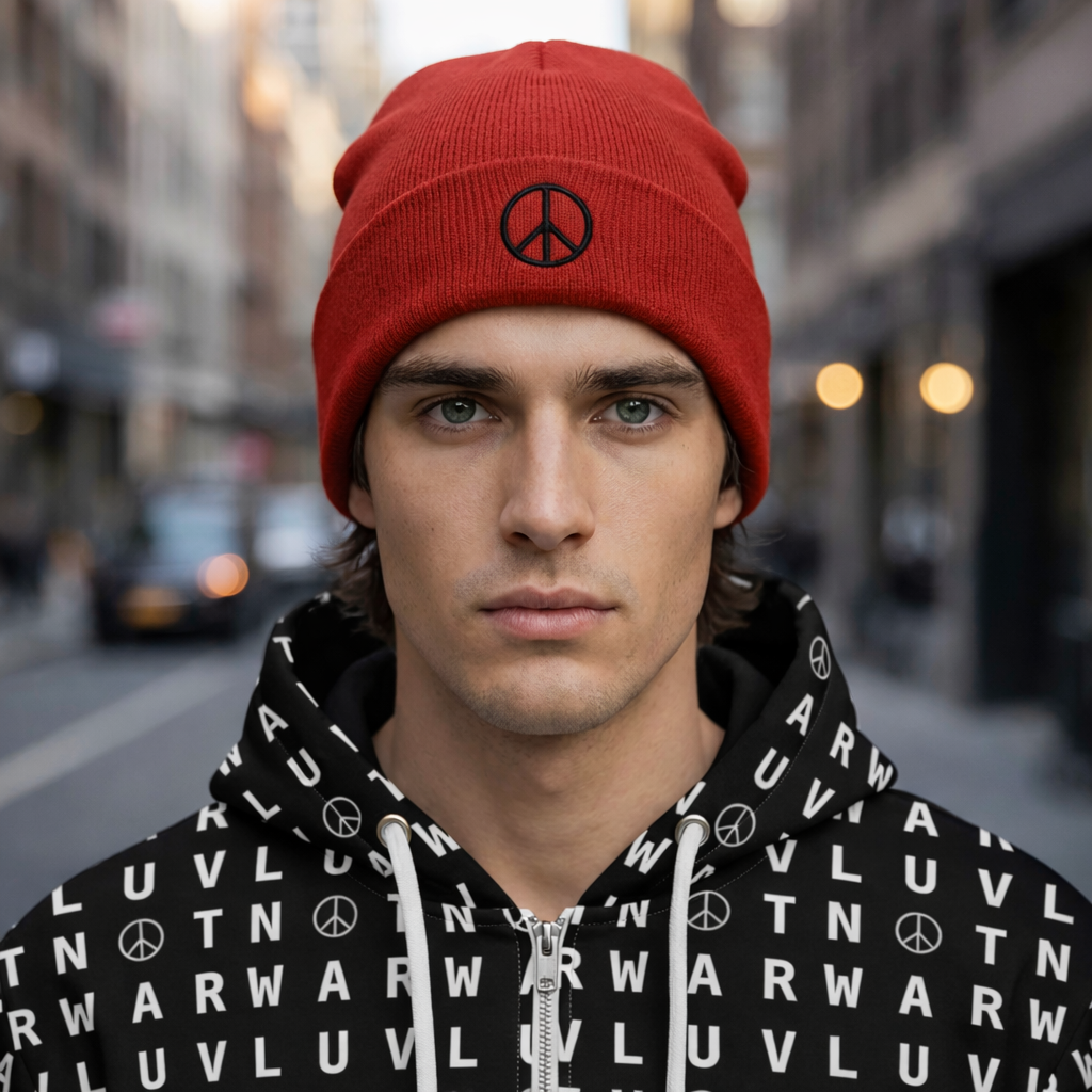 PEACE – Embroidered Beanie