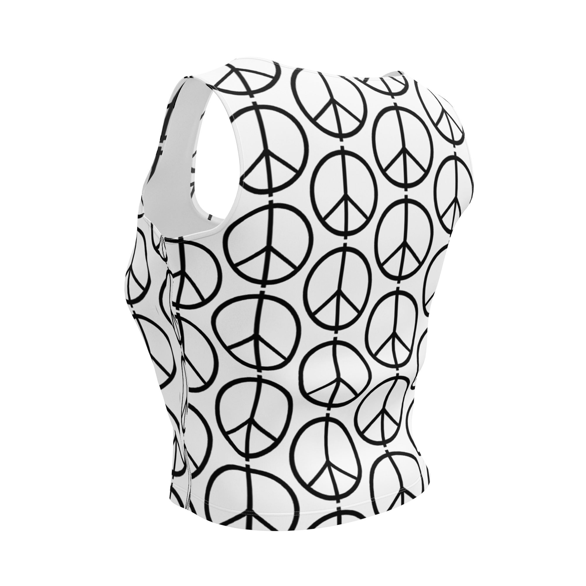 PEACE All-Over Print Crop Top