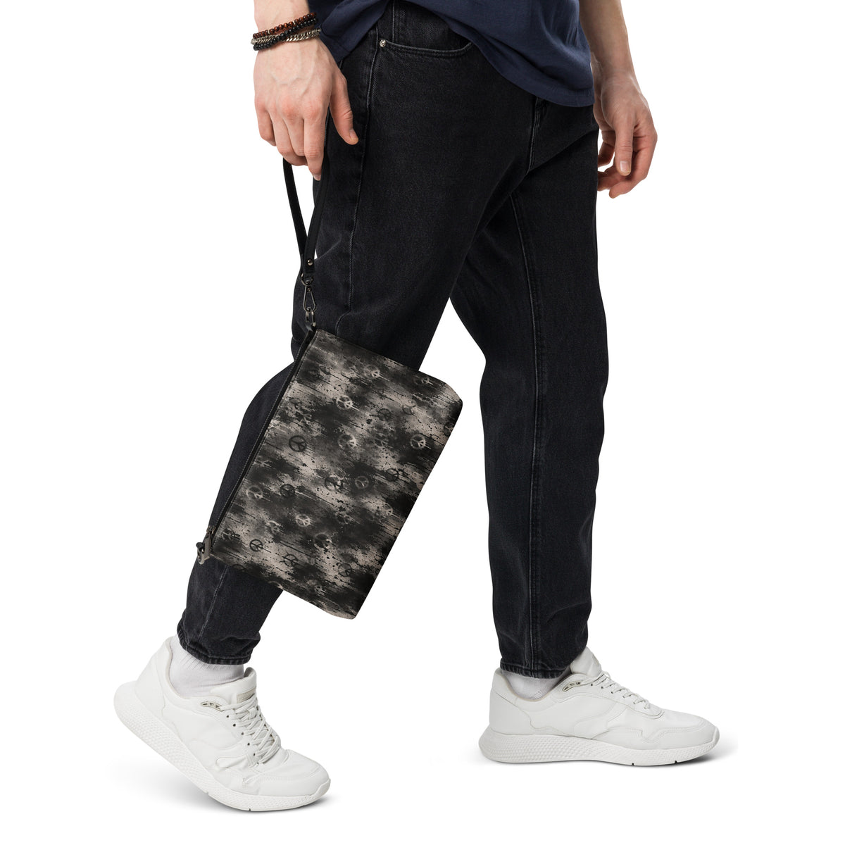 Peace Print Crossbody Bag