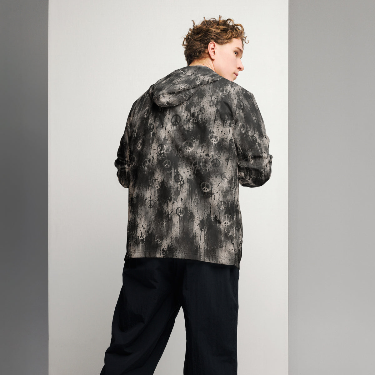 Peace Print Windbreaker