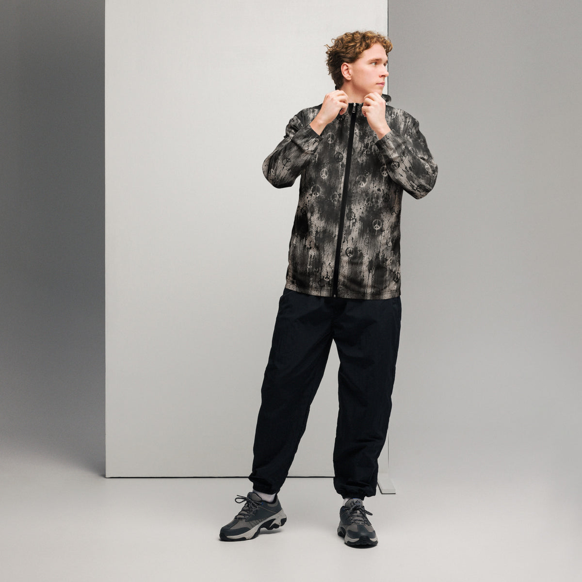 Peace Print Windbreaker