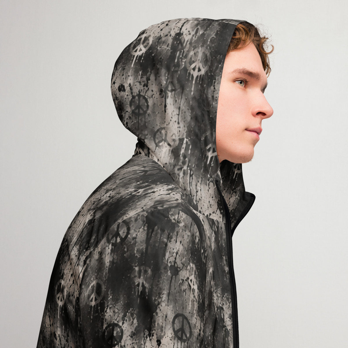 Peace Print Windbreaker