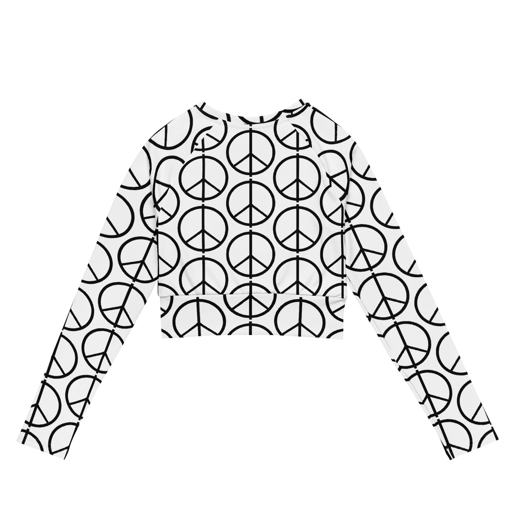 PEACE Recycled Long-Sleeve Crop Top