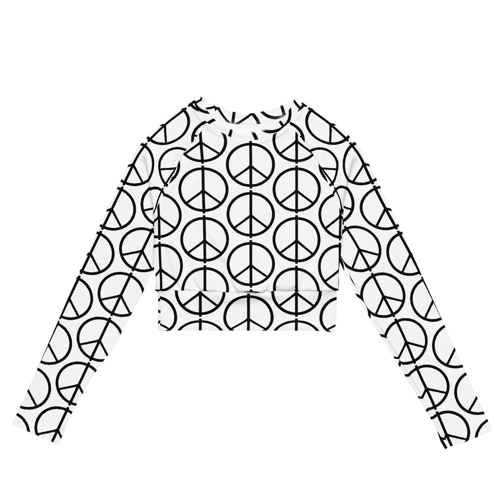 PEACE Recycled Long-Sleeve Crop Top