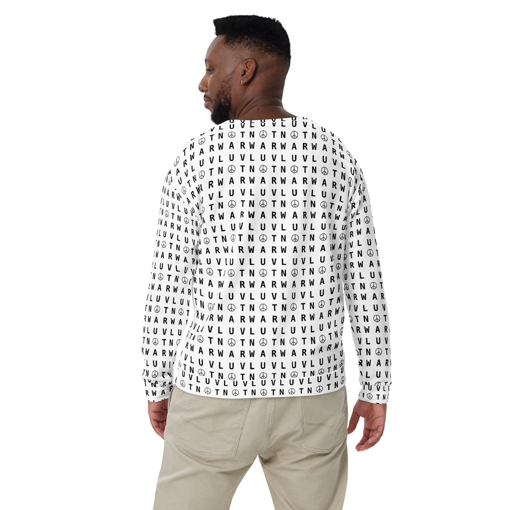 LUV NOT WAR – Unisex Recycled Sweatshirt