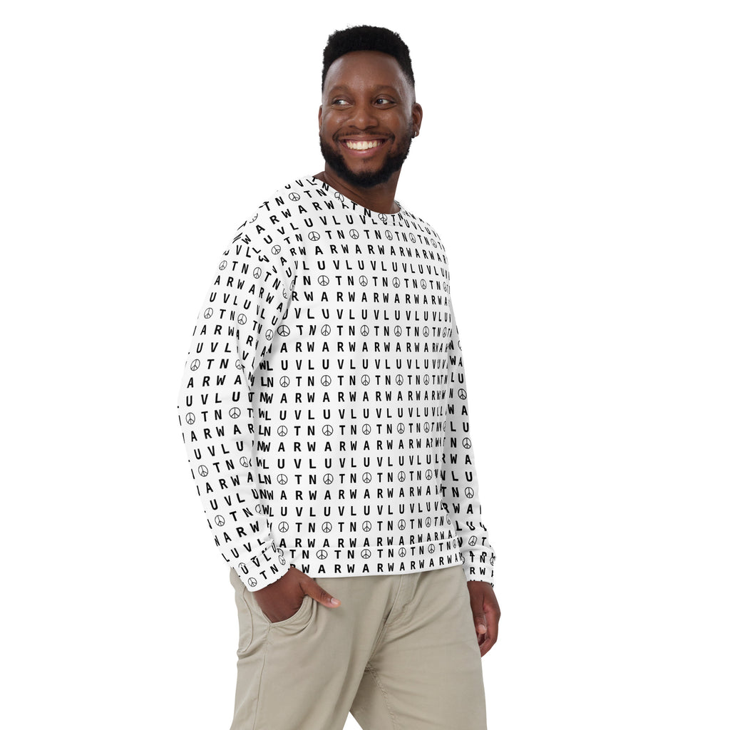 LUV NOT WAR – Unisex Recycled Sweatshirt