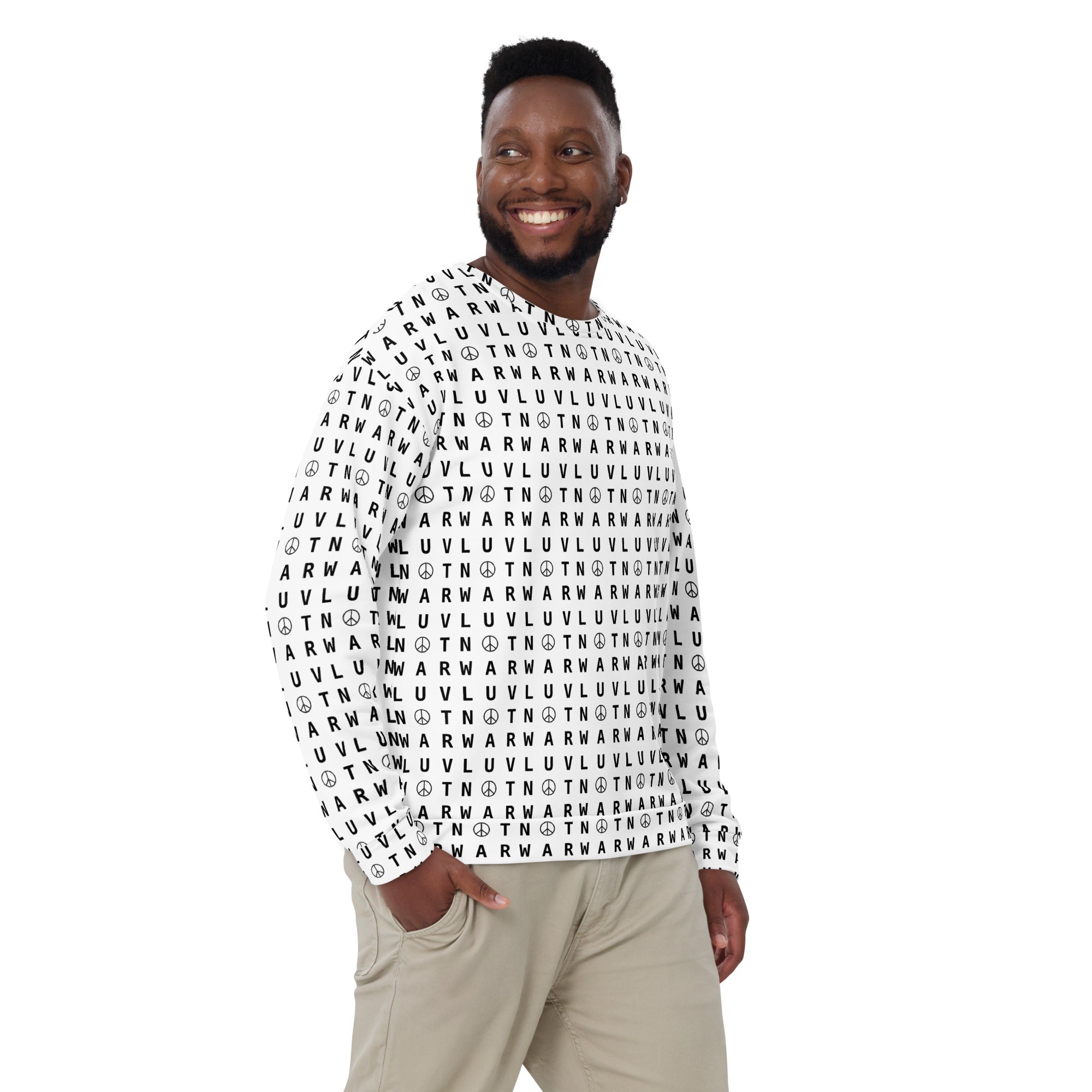 LUV NOT WAR – Unisex Recycled Sweatshirt