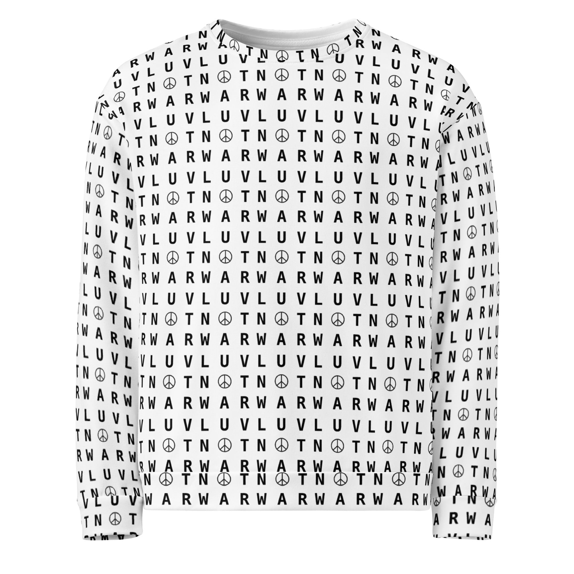 LUV NOT WAR – Unisex Recycled Sweatshirt