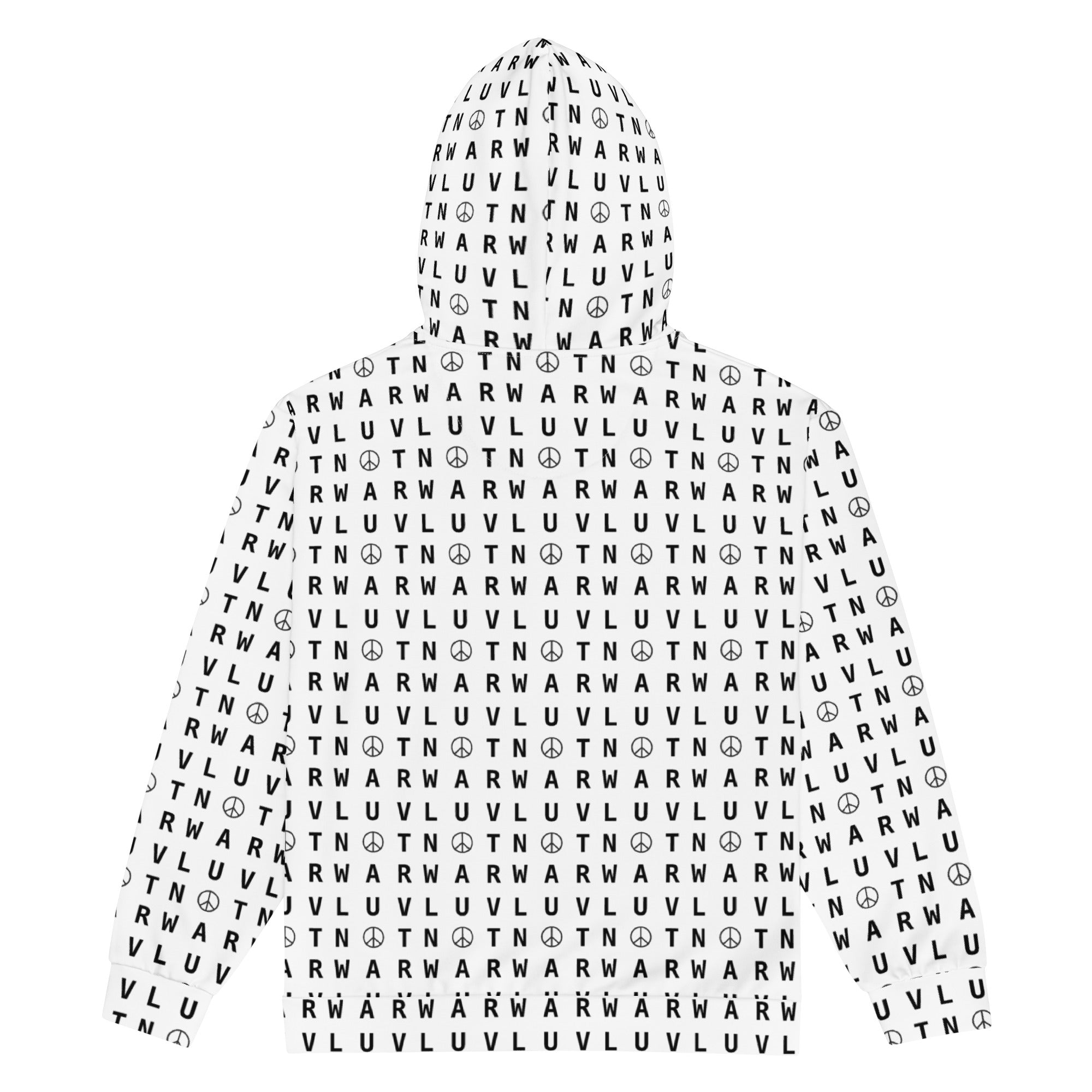 LUV NOT WAR – Unisex Recycled Zip Hoodie