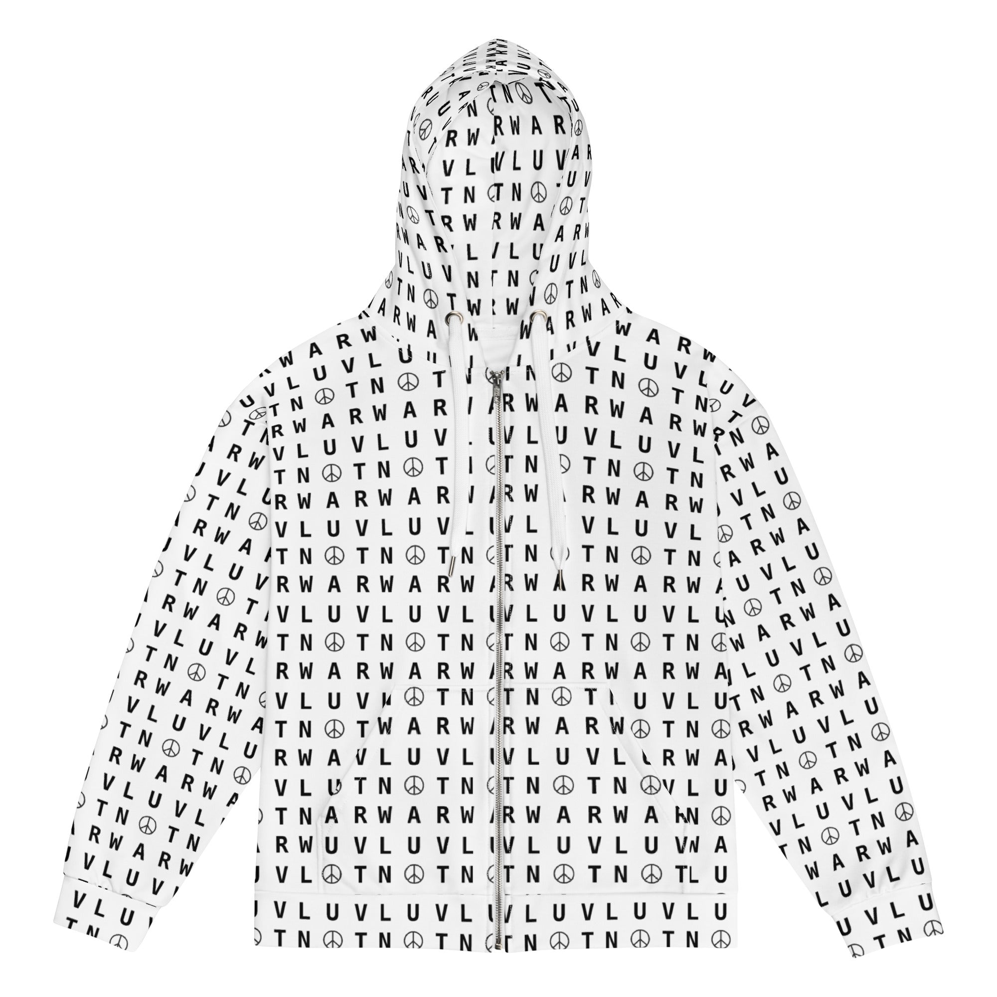 LUV NOT WAR – Unisex Recycled Zip Hoodie
