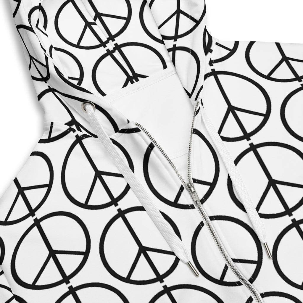 PEACE Unisex zip hoodie