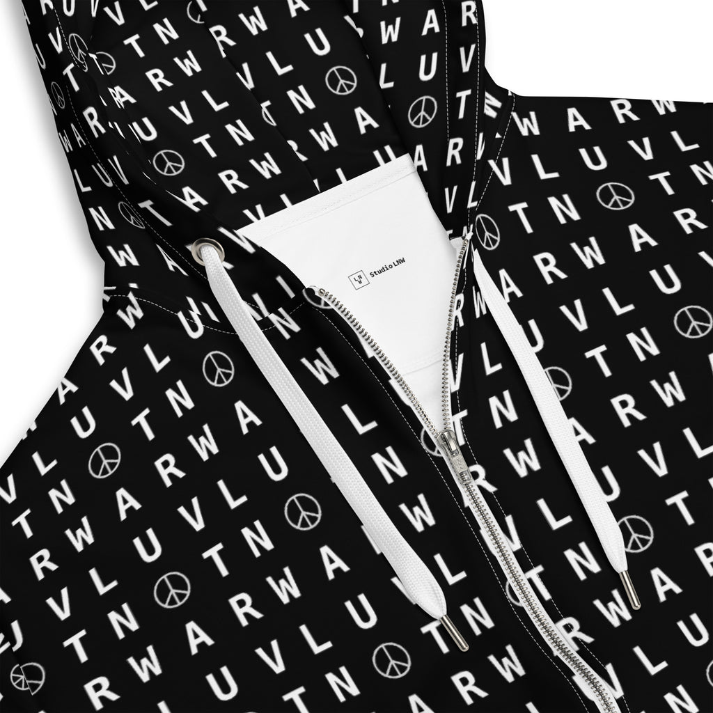 LUV NOT WAR – Unisex Recycled Zip Hoodie
