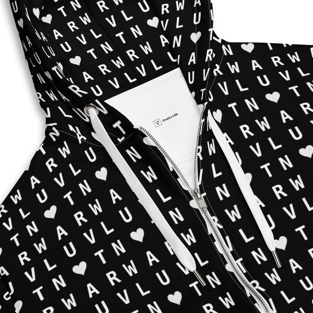 LUV NOT WAR – Unisex Recycled Zip Hoodie