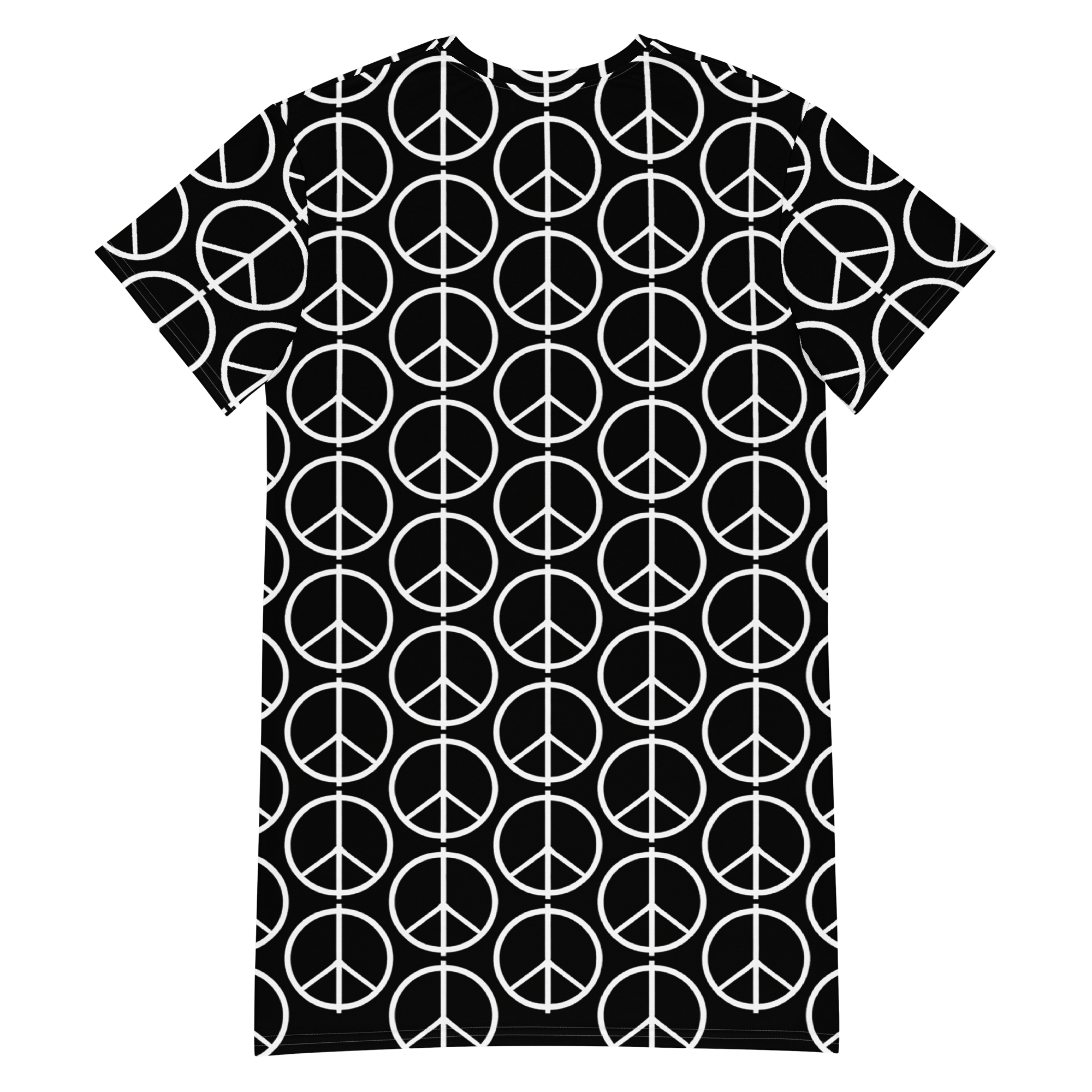 PEACE Black Oversized T-Shirt Dress