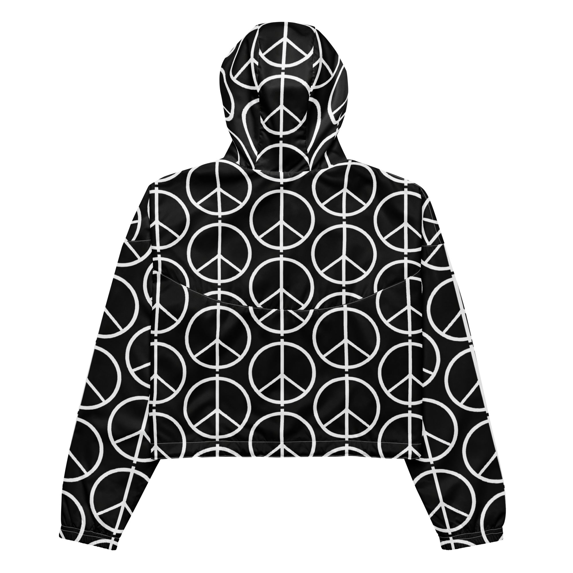 PEACE symbol Women’s cropped windbreaker