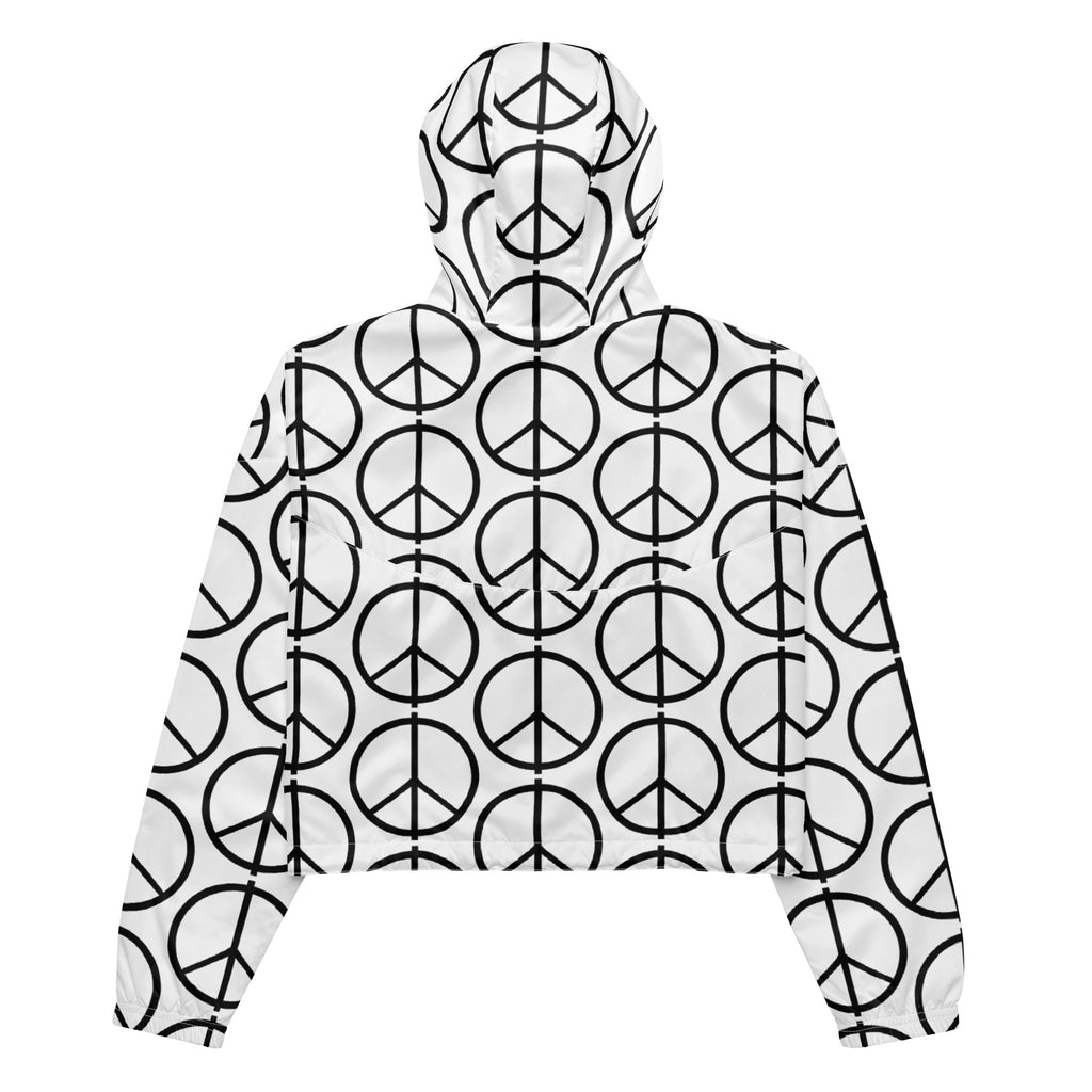 PEACE cropped windbreaker