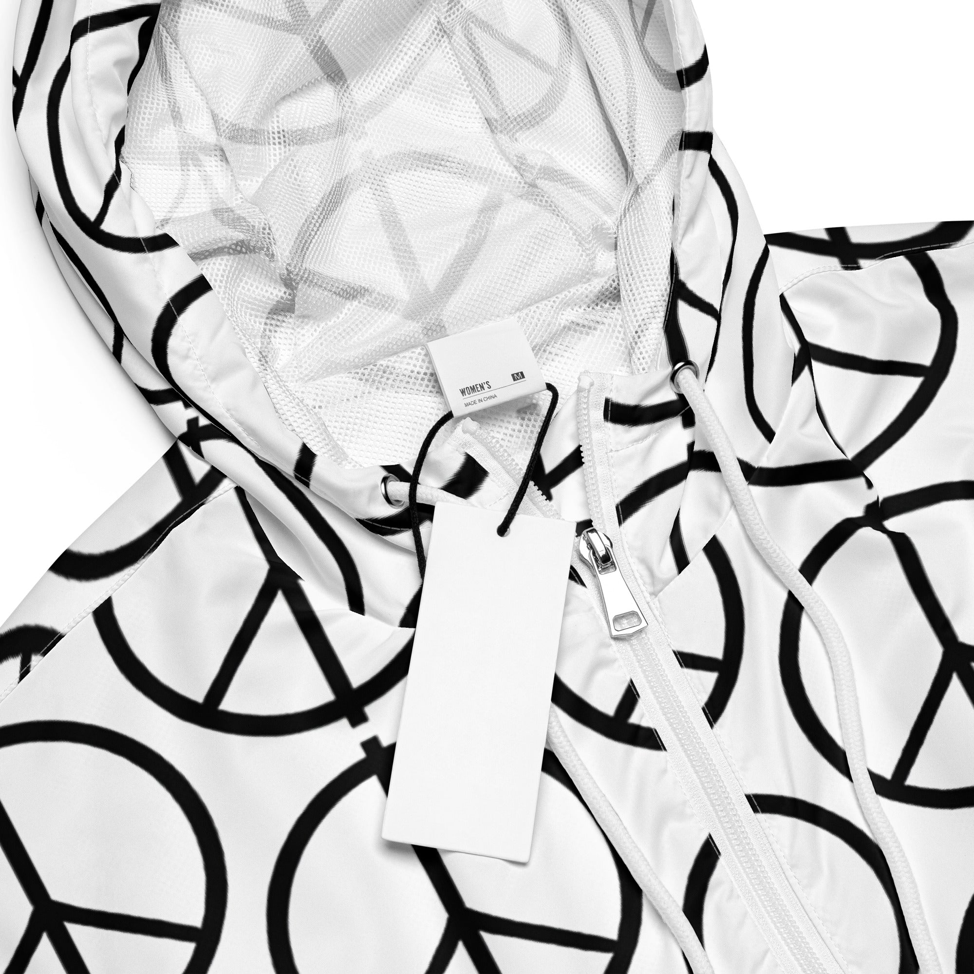 PEACE cropped windbreaker