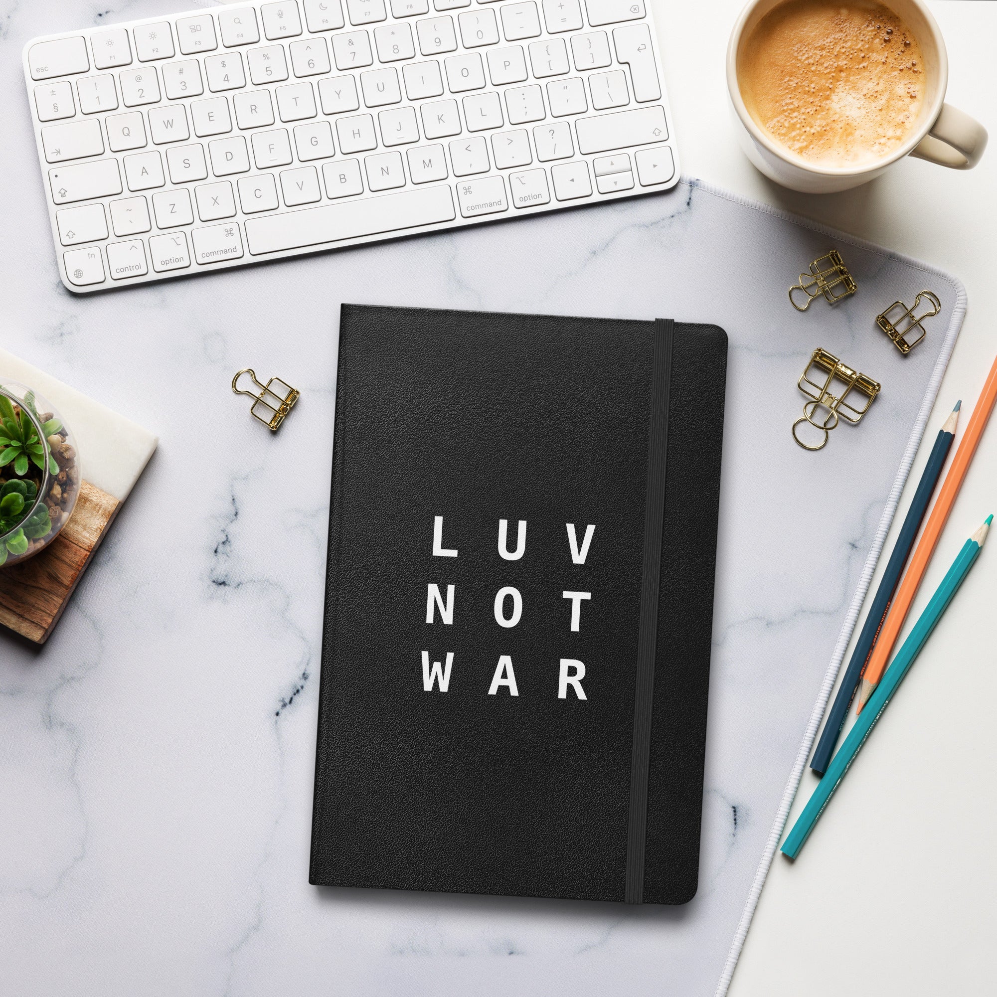 LUV NOT WAR – Hardcover Bound Notebook