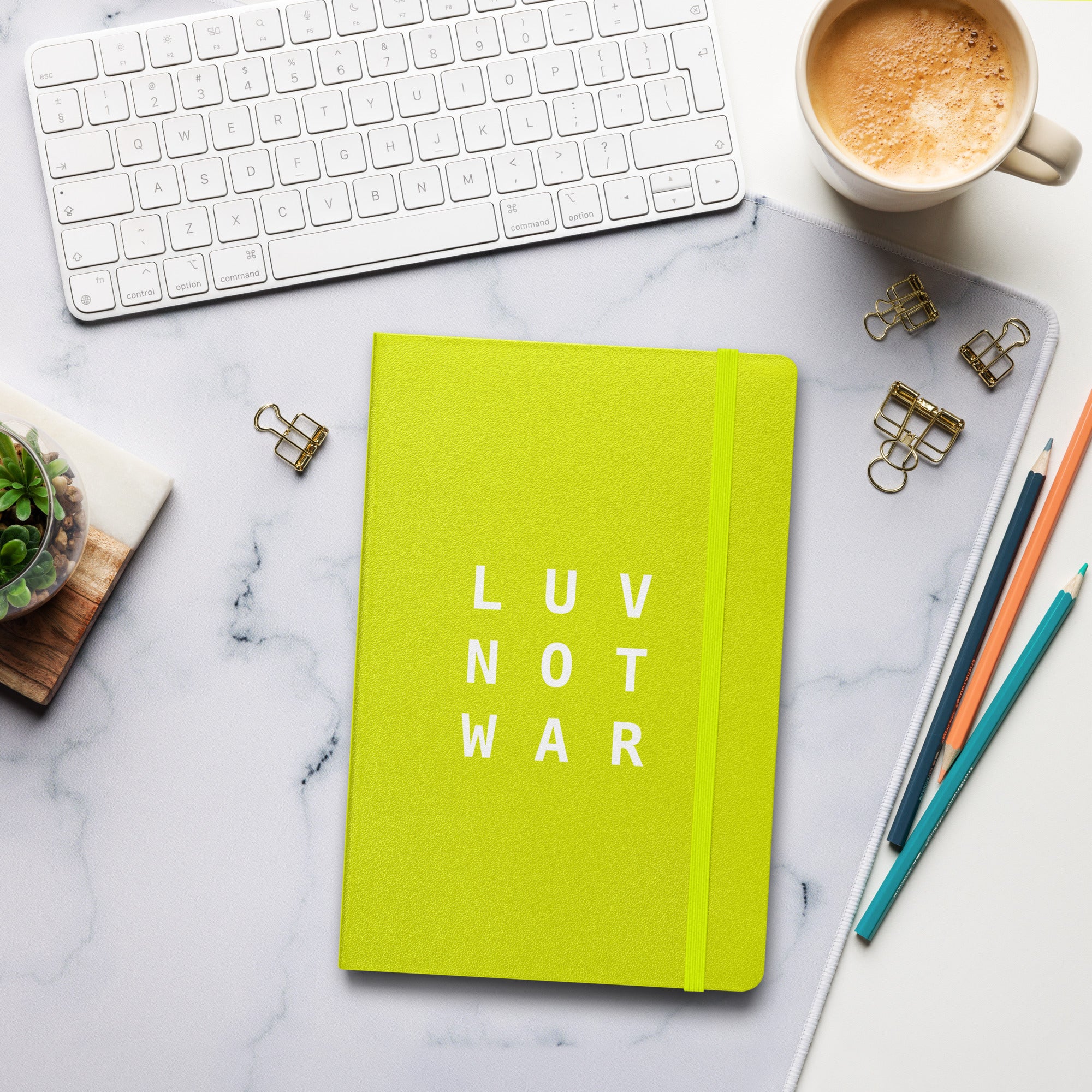 LUV NOT WAR – Hardcover Bound Notebook
