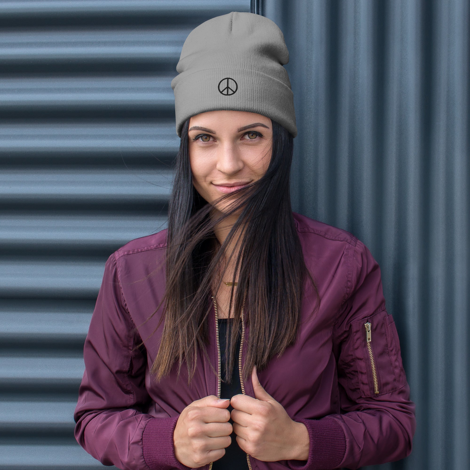 PEACE – Embroidered Beanie