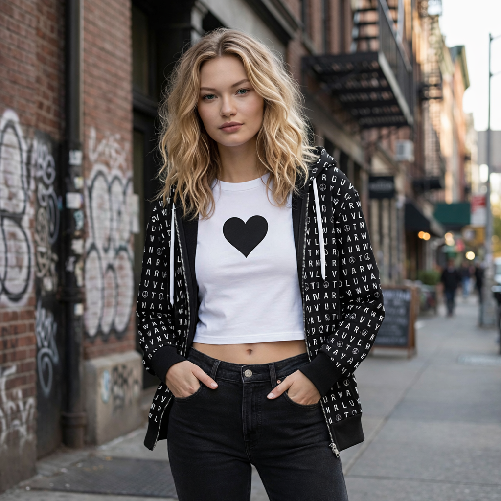 LUV NOT WAR – Unisex Recycled Zip Hoodie