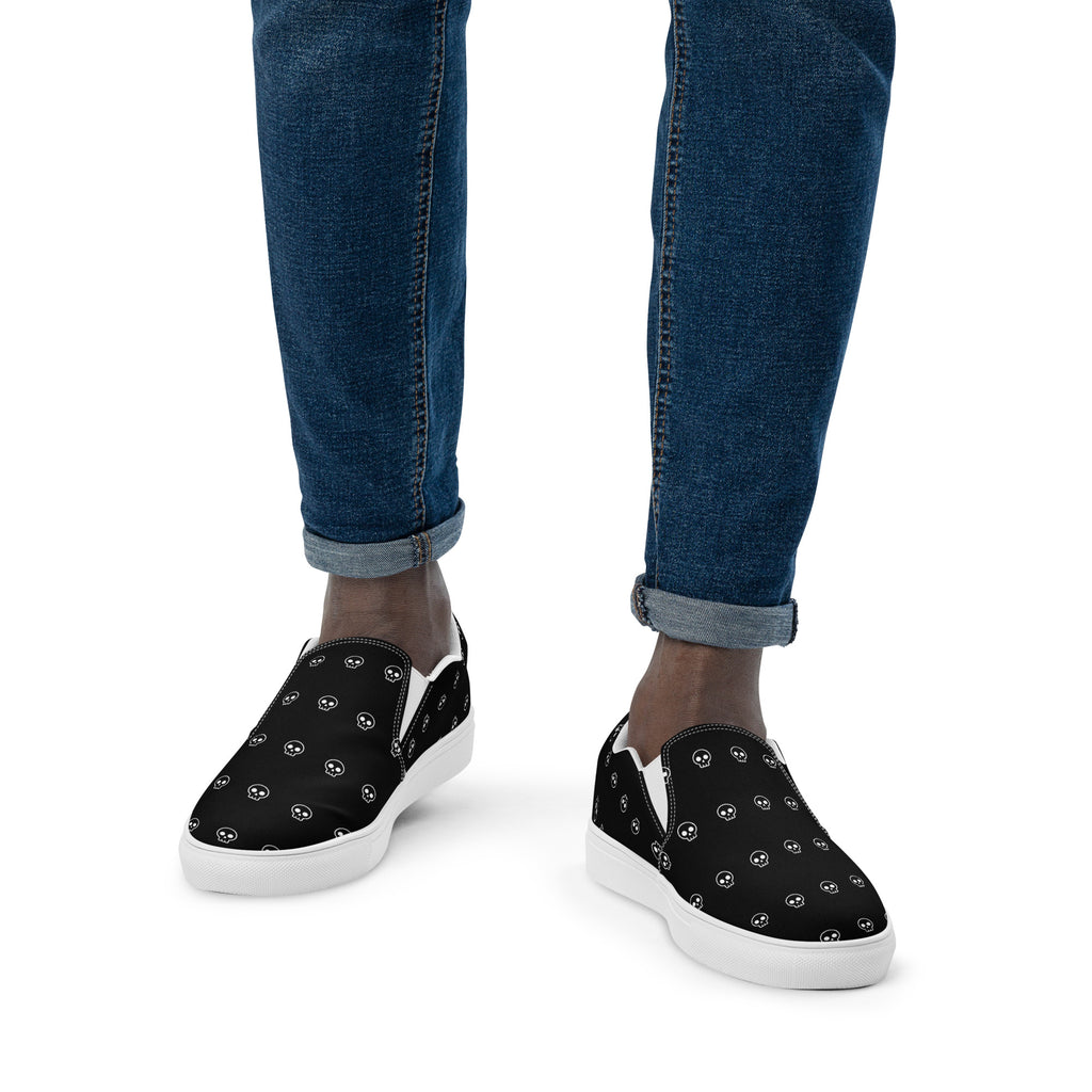 RAW – Skull Men’s Slip-On Canvas Shoes