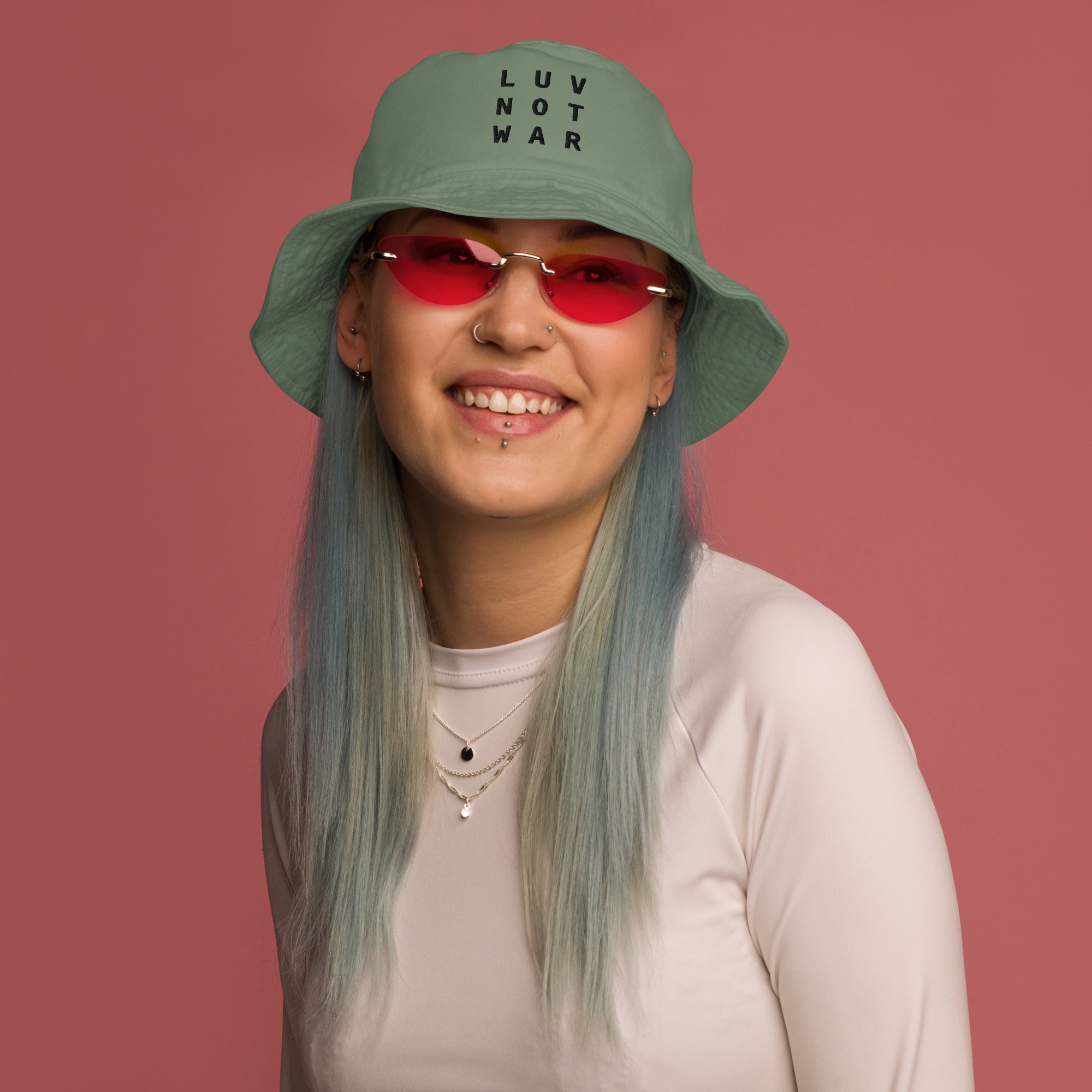 LUV NOT WAR - Organic Bucket Hat