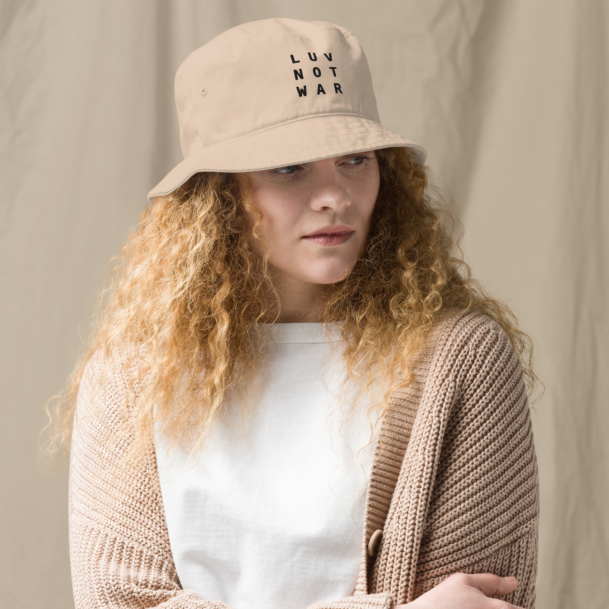 LUV NOT WAR - Organic Bucket Hat
