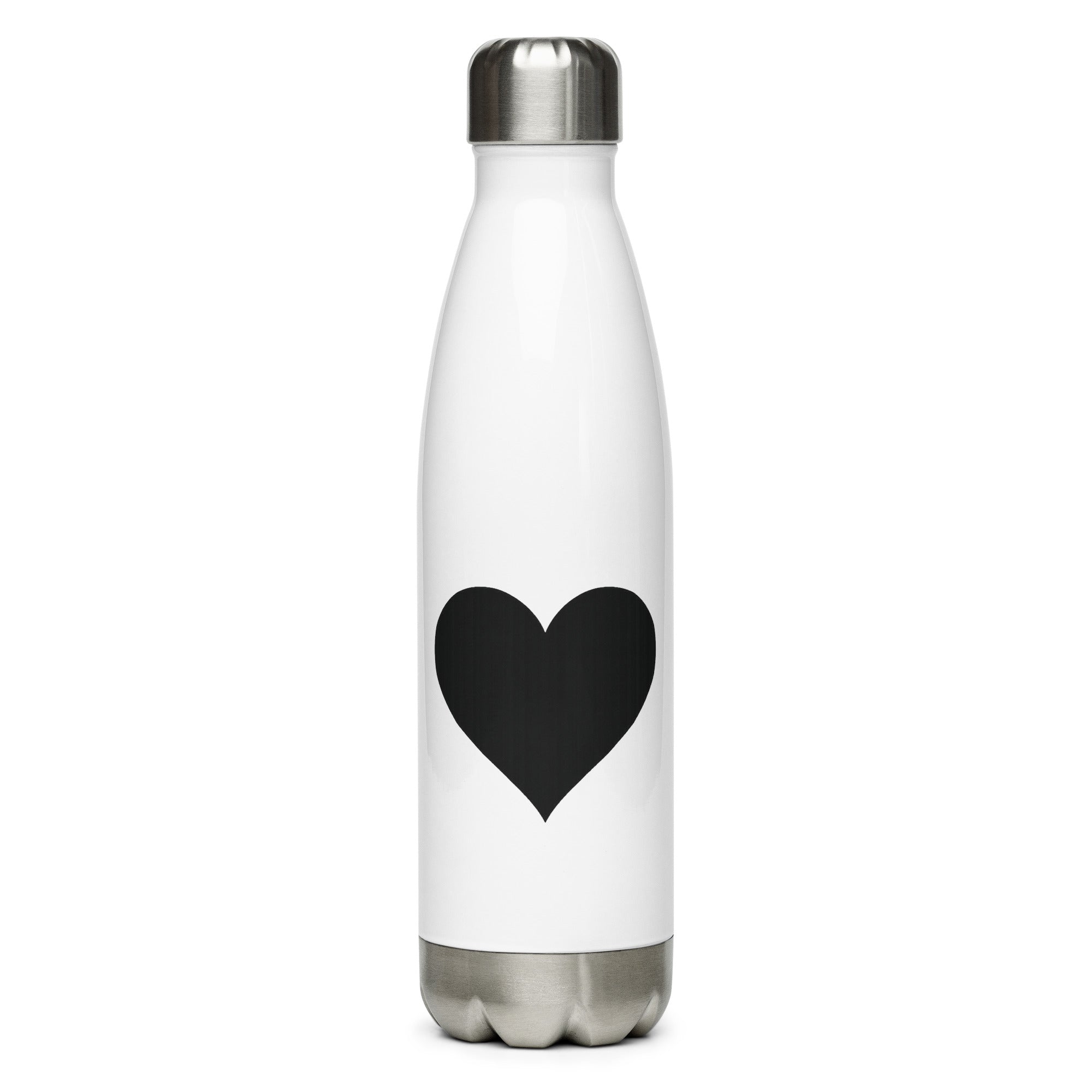 Black Heart – Stainless Steel Water Bottle