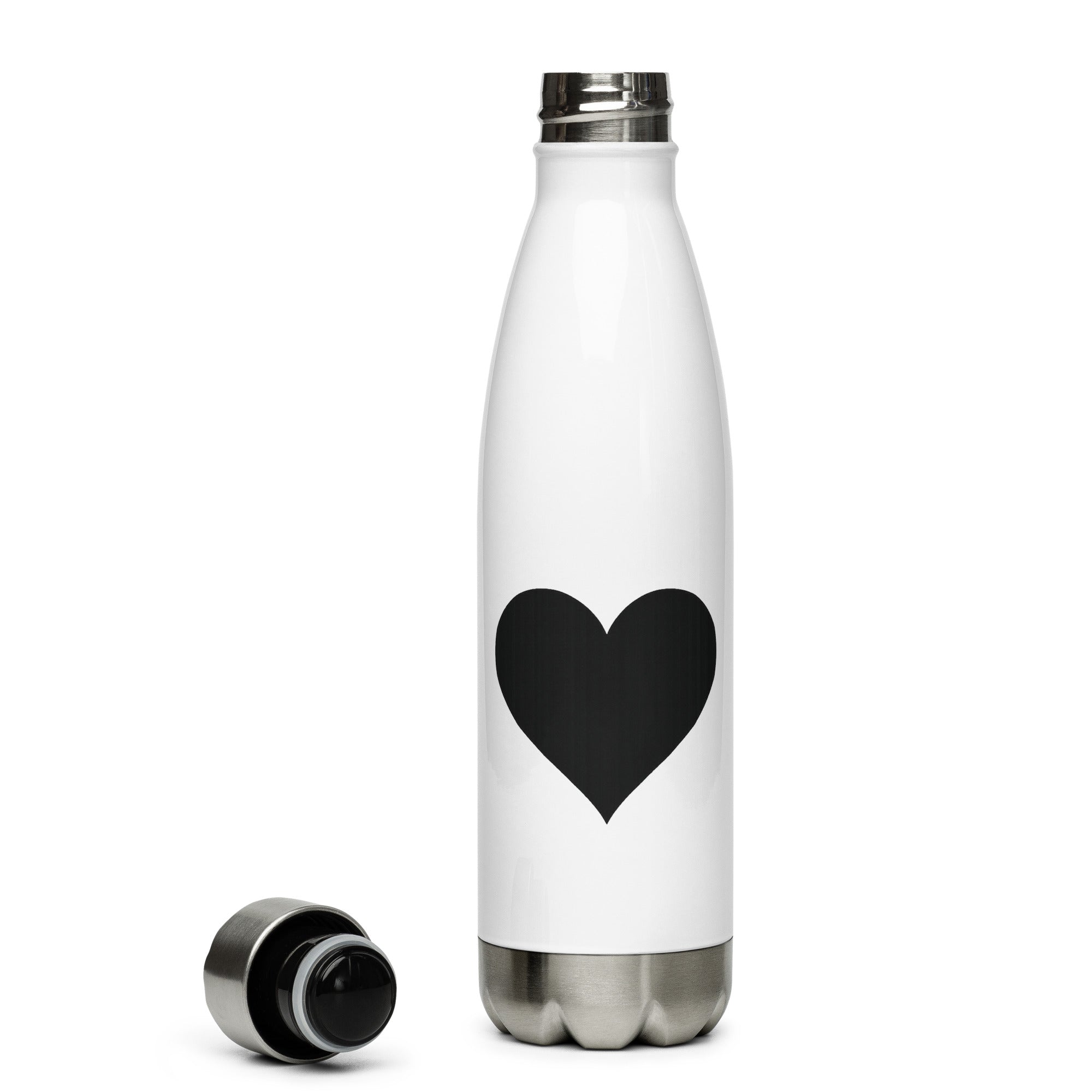 Black Heart – Stainless Steel Water Bottle