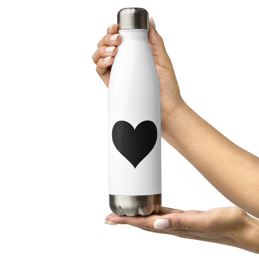 Black Heart – Stainless Steel Water Bottle