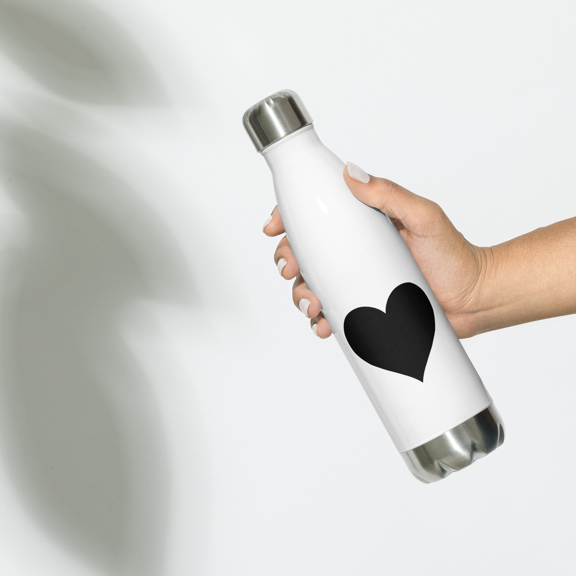 Black Heart – Stainless Steel Water Bottle