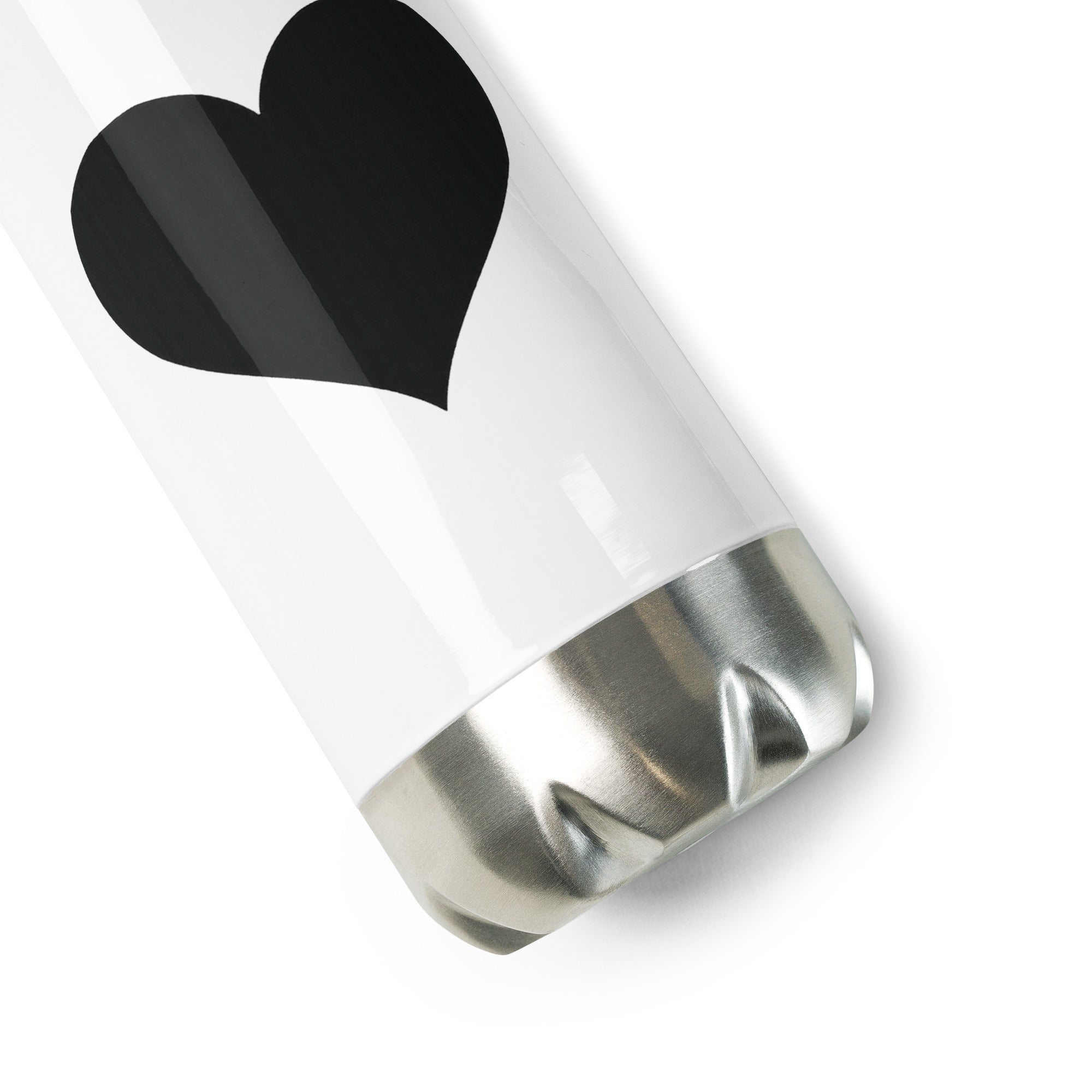 Black Heart – Stainless Steel Water Bottle
