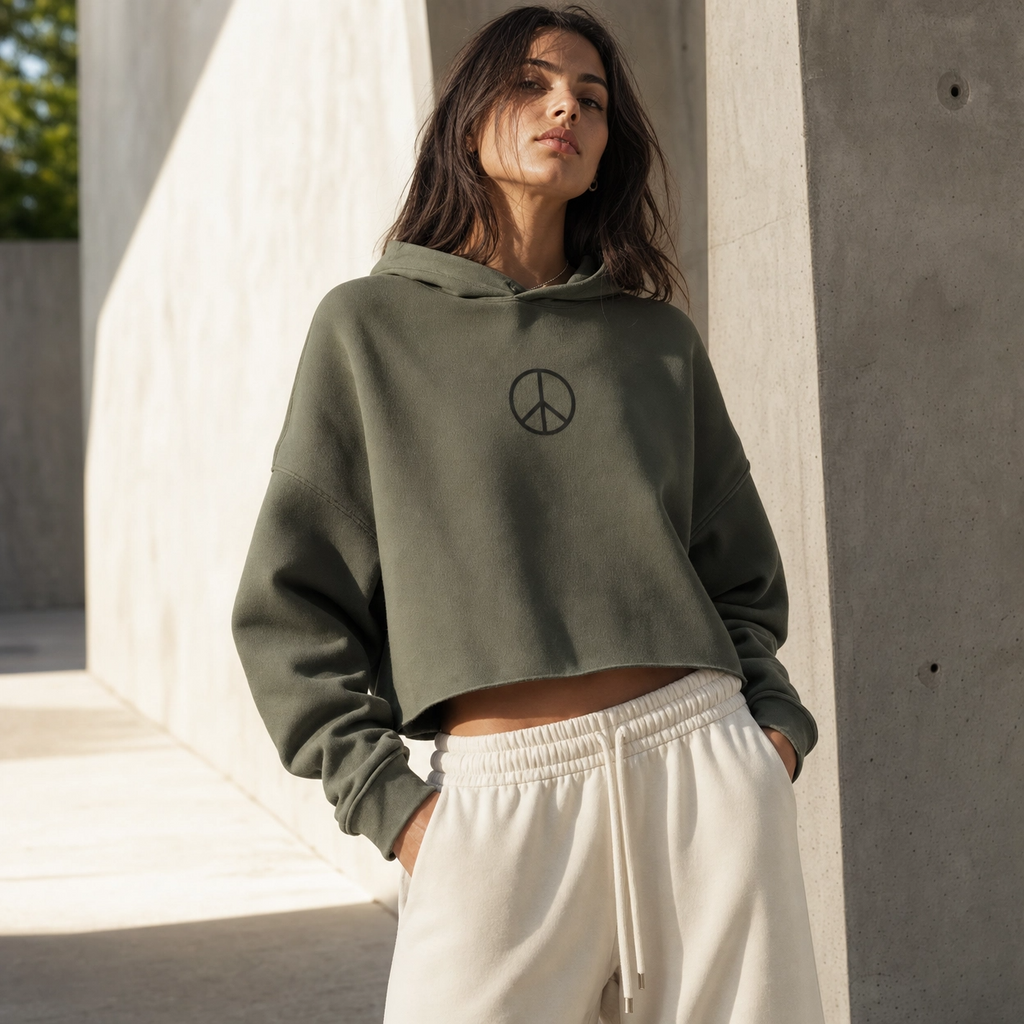PEACE - Crop Hoodie