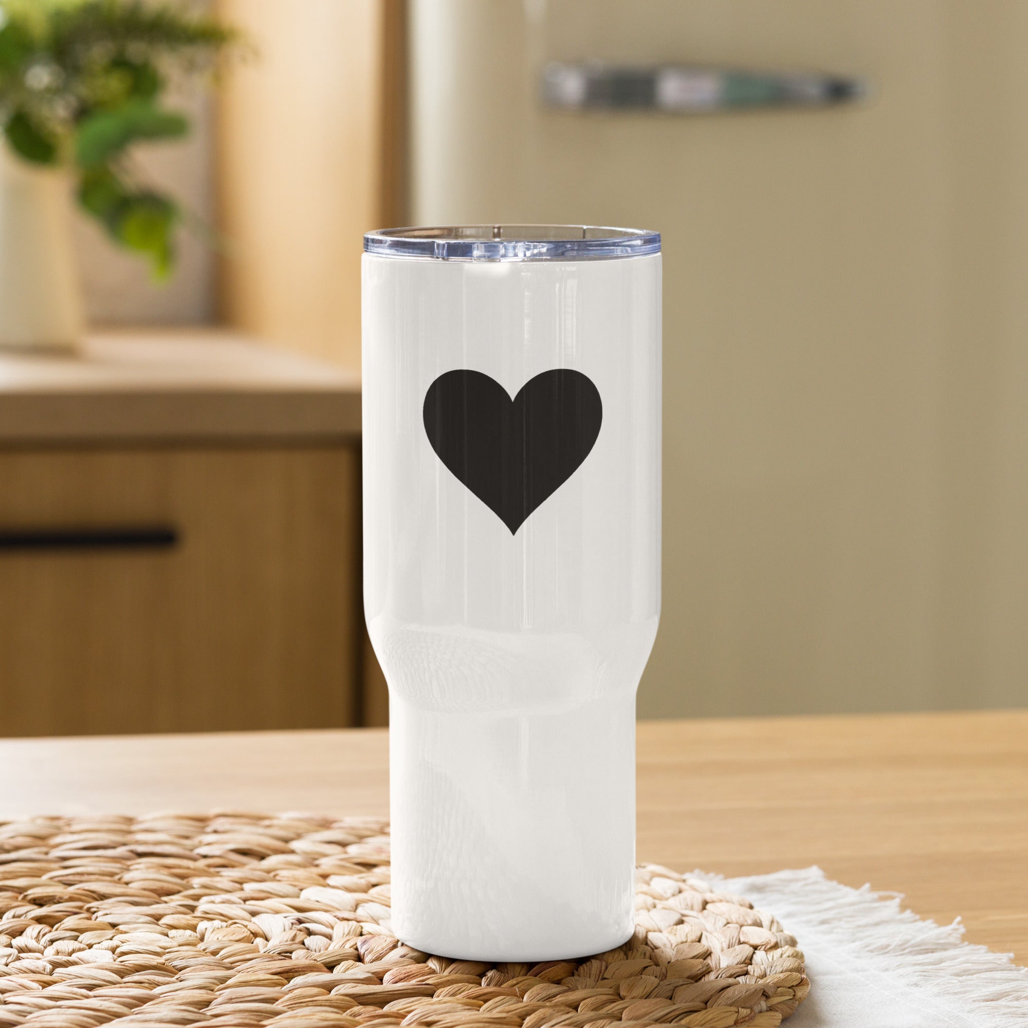 Black Heart – Travel Mug with Handle